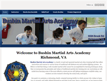 Tablet Screenshot of bushinmartialarts.com